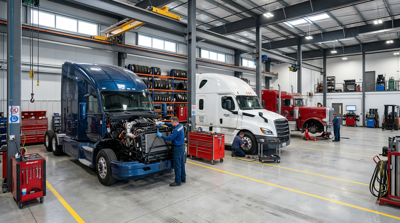 Professional truck workshop - fleet maintenance and repair